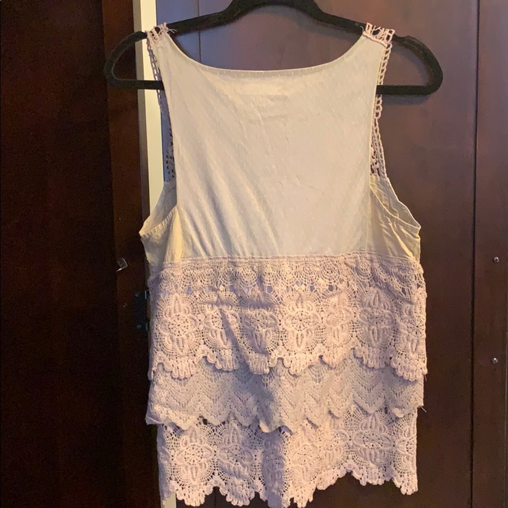 Freeway Crochet Lace & Ruffle blouse - Picture 5 of 6